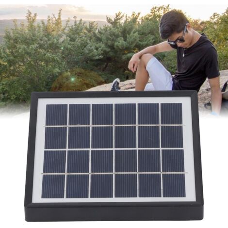 Panneau Solaire Monocrystalline 2pc 5W USB Portable avec Support pour Smartphone Camping Hiking Noir (1/5)