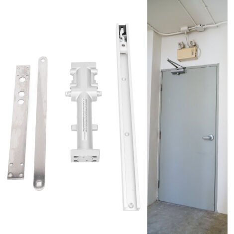Fermeture de Porte Automatique Hydraulique Aluminum - Fermeture de Porte Vitesse Adjustable pour Portes Bois/Métal/Verre (Largeur ≤1100mm, Poids 40-65kg) (1/5)