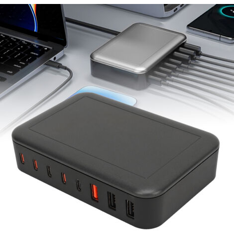 Station de Chargement USB 8 Ports 235W PD65W Tabletop GaN Compatible MacBook et IOS (1/5)