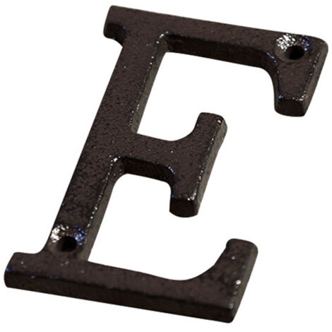 Plaque de maison métal fer forgé 10 chiffres 26 lettres 2 symboles plaquette rétro résistante 7.5x4.5cm pour jardin numéro d'adresse
