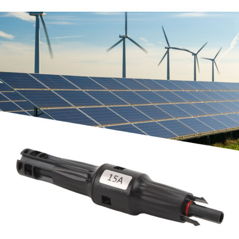 Connecteur PV Solaire Mâle et Femelle IP68 avec Porte-Fusible Intégré et Diode Anti-Rétour - 1500V 15A, Compatible Panneaux Solaires (1/5)
