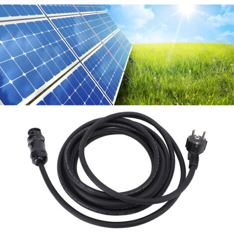 Câble pour Onduleur Solaire Haute Performance Flexible PVC 3x1.5mm² Connecteur Femelle 5m [Onduleur Solaire] + [FLEX SOLAR] + [PV-3x1.5/FEM] + [Haute Efficacité] (1/5)