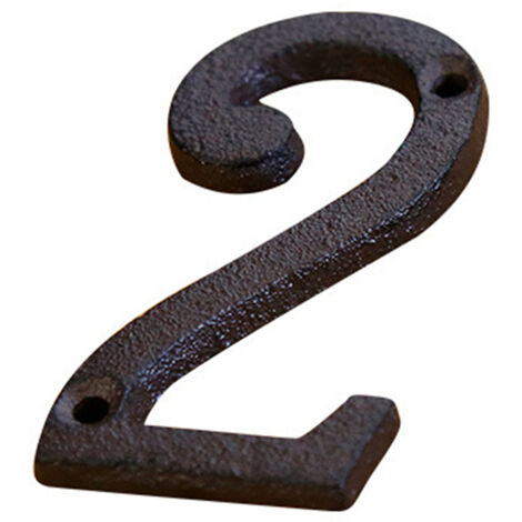 Plaque de maison métallique antique en fonte - Ensemble de chiffres 0-9, lettres A-Z et symboles - Dimensions 7.5x4.5x0.5cm - Résistant à la corrosion et durable (1/5)