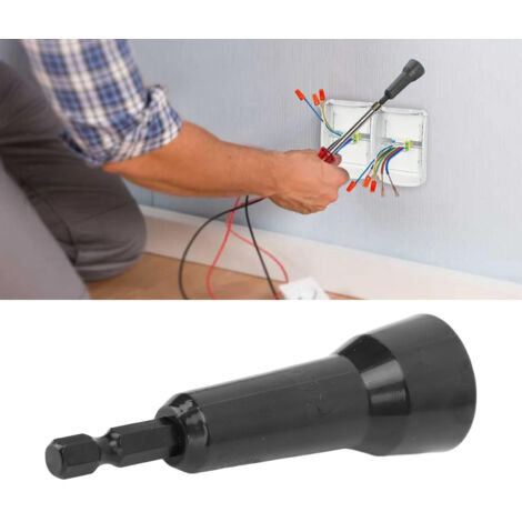 Tournevis à fils pour Drill 1/4 inch Chuck Noir ABS/CRV Steel Compact & Efficace (1/5)