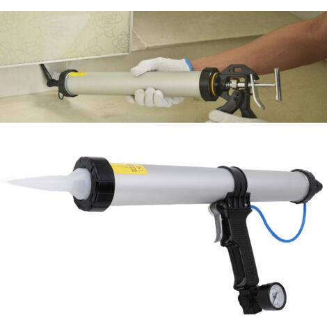 Pistolet Pneumatique pour Colle Professionnel, ManoMano, MM-CAULK02, Aluminum Alloy Ergonomic 52cm, pour Travaux de Rénovation (1/5)