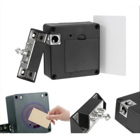 Serrure NFC invisible pour tiroirs et cabinets - Verrou électronique sans perforation, installation facile - Ideal pour placard, garde-manger, bibliothèque secrète - avec carte de gestion unique