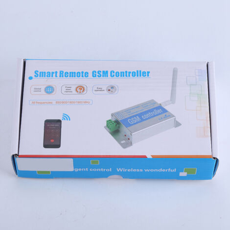 Télécommande GSM SMS Intelligent Switch CL1-GSM : Contrôle Domotique 2G 2200W Aluminium Antenne