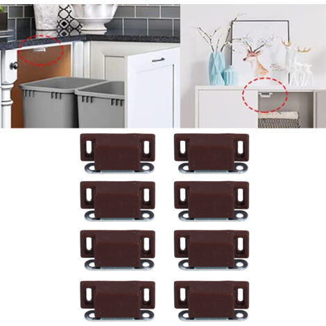 Aimant Porte Cabinet Cuisine, Attraction Puissant 8 Pièces Étanche Inox et Plastique, Bouchon Choc Réducteur Claquement pour Meuble Porte Garde Robe (1/5)