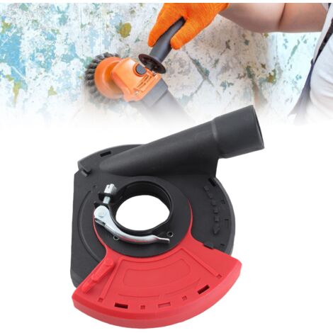 Capot Anti-Poussière pour Meuleuse Angle 125/150, Matériau PA66 avec Fer, Rouge Noir, 5 Pouces, Diamètre 175mm, Extraction de Poussière Efficace (1/5)