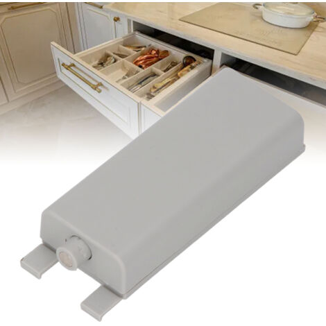 Fermeture Intelligente Poussée Automatique Électrique Magnétique pour Cabinet Armoire Porte Gris Clair - Type: Fermeture Poussée, Matériel: Plastique, Dimensions: 98mm Fermé / 135mm Éjection, 97g, ave (1/5)