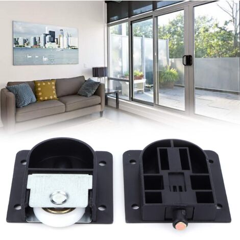 Rouleau pour Porte Coulissante - Roulette Silence avec Palier Noir en Plastique - Accessoire Bricolage Maison (1/5)