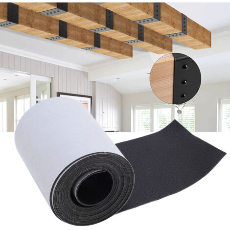 Ruban Autocollant pour Faux Bois, PVC Cuir Flexible 5FT (1.52m), 100 Clous, Dissimulation des Joints de Poutres Décoratives, Aspect Métal Industriel (1/5)