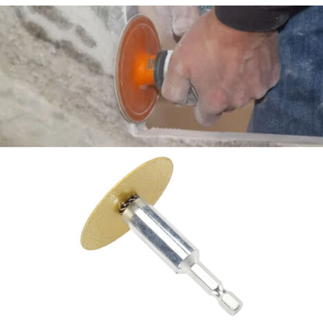 Disque de Coupe Diamant avec Fixation Hexagonale 1/4 Pouce pour Outil Rotatif - Coupe PVC et Matériaux Durs (Kit 2 Lames + 9 Accessoires)