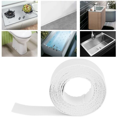 Ruban de Joint Autoadhésif en PE Blanc 38mm - Imperméable et Résistant pour Cuisine et Salle de Bain (1/5)