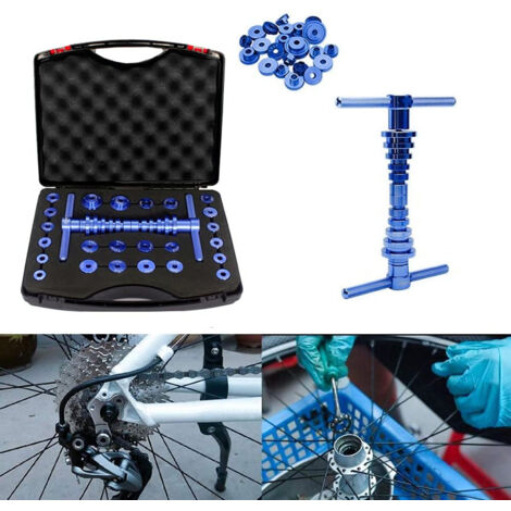 Kit de Pressage de Roulements pour Vélos - Ensemble Universel d'Installation Axes Hub BB, Support Modèles 6000, BB30, etc. (1/5)