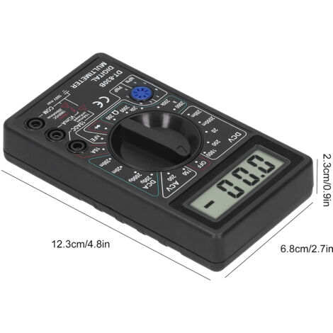 Multimètre DT830B - Voltmètre Amperemètre Digital LCD Portable pour Électriciens - ABS 12.3cm - Kit avec Manuel et Testeurs (1/5)