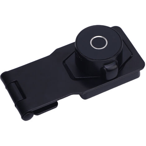 Serrure à empreinte électronique rechargeable pour porte, zinc allié noir, IP65, 20 empreintes, verrouillage et bec unique, adaptée au bois, emballage inclus (1/5)