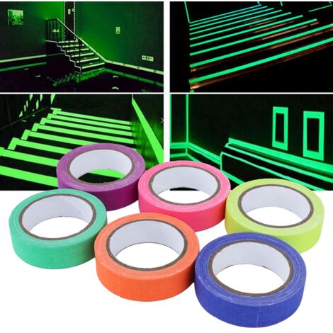 Ruban de Signalisation Fluorescent UV - 6 Pièces Multicolores pour Spectacles et Décoration (1/5)