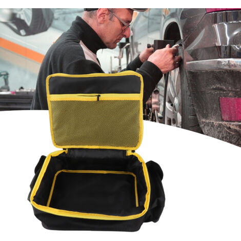 Sac de rangement transport pour compresseur d'air DCC020IB 20V, étui organisateur durable en nylon avec poches pour batterie et accessoires (compatible pompe gonflage) (1/5)
