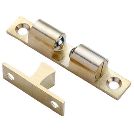 Verrou de porte en cuivre brosé - Magnet ultra-mince - Modèle 38mm ou 50mm - 1 unité - Pour cabinets, placards et RV (1/5)