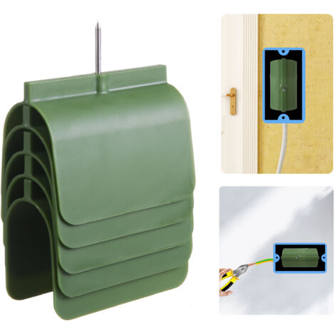 Marqueur de Boîte Électrique pour Plaque de Plâtre - Outil de Protection des Câbles - Marque-Prise pour Installation - 5Pcs - ABS/Série Simple (1/5)