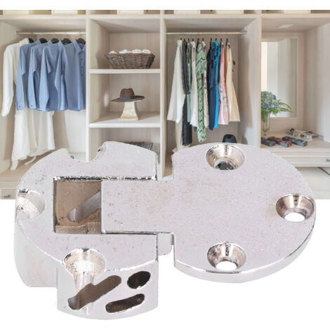 Paumelle Miniature Alliage Zinc pour Table, Wardrobe Chaînette 90°, Capacité Charge 10kg, Dimension 49x30x12mm (1/5)