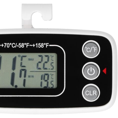 Thermomètre Mini pour Refrigerateur et Cuisine avec Fonction Mémoire de Température - Waterproof et Batterie CR2032 (1/5)