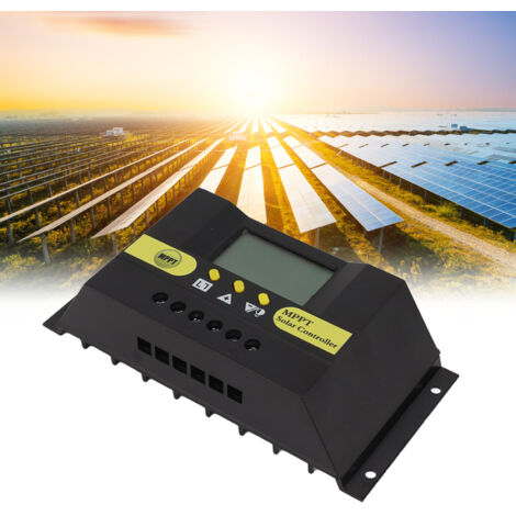 Contrôleur Solaire MPPT 20A Aluminium LCD 12V/24V Adaptatif avec Protection Électronique Complète et Port USB 5V2A (1/5)