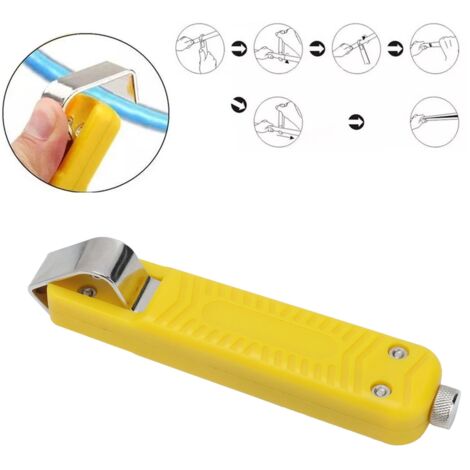 Couteau à Dénuder Câbles Coaxial avec Pointe en Acier Inoxydable (1/5)