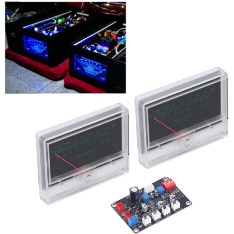 Kit DIY audio incluant VU Meter driver board, 2 VU meters ABS backlit, amplificateur puissance dB avec réglage haute précision (1/5)