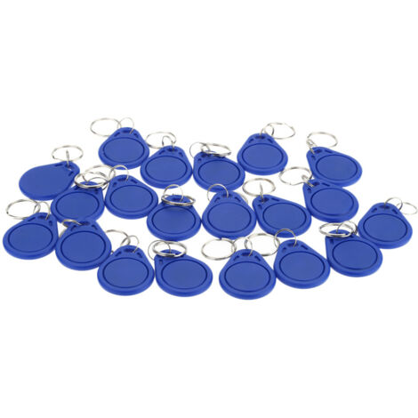 Étiquette RFID Réinscriptible Kit 20 Pièces Clé Porte Clé Carte Accessoire Émulation 125kHz ABS Bleu Copieur Sécurité Contrôle Access Clone Proximité (1/5)