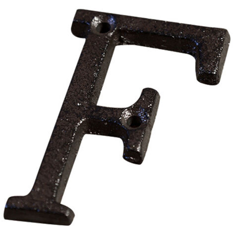 Plaque de maison numérique en fonte - Lettres et chiffres de métal avec vis - 7.5x4.5cm (1/5)