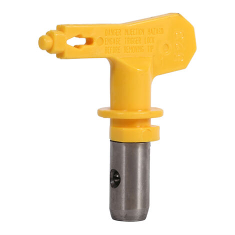Buse Airless Réversible Tungsten Steel pour Peinture Latex/Huile, Nozzle 523 jaune, 4.9x5.6cm. (1/4)