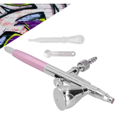 Aérographe Professionnel Air Brush Spray Gun Kit G1/8 en Cuivre pour Modélisme et Décorations Maison (1/5)