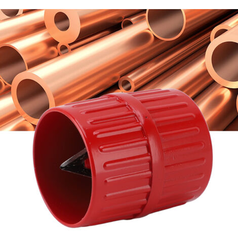 Alésoir pour tuyaux multifonction en aluminium avec embouts intérieur/extérieur pour tubes métal PVC cuivre inox (1/5)