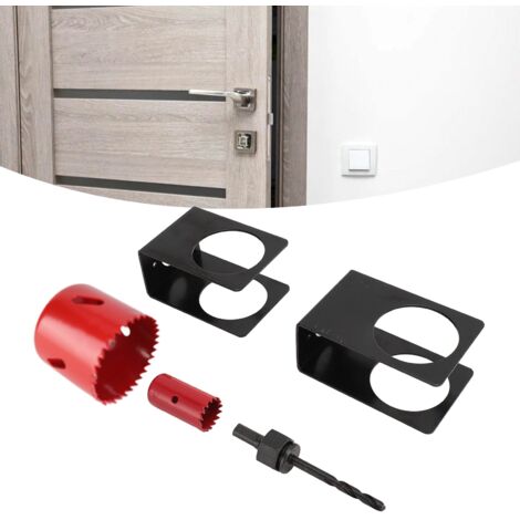 Kit de Montage de Serrures d'Entrée pour Portes Bois, 1‑3/8‑1‑3/4 Pouces, avec Gabarit et Fraises pour Installation Rapide et Précise (1/5)