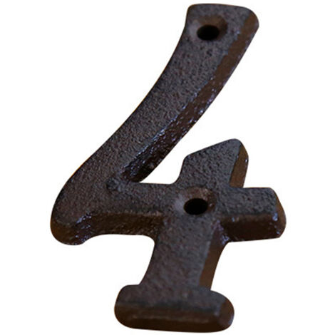 【Numéro de Maison / Boîte aux Lettres】 Plaque En Fer Forgé 65g 7.5x4.5cm avec Lettres &amp/-, Kit avec 2 Vis