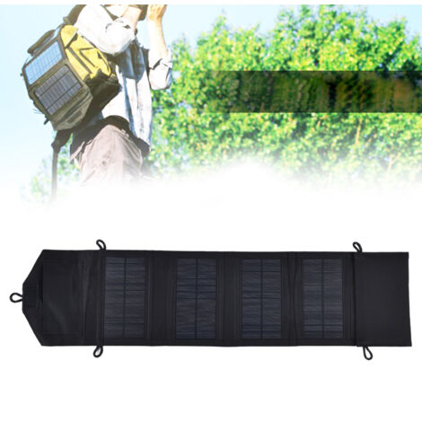 Station Solaire Portable 15W 5V Panneau Folding avec USB Chargeur Solaire pour Camping Voyage (1/5)