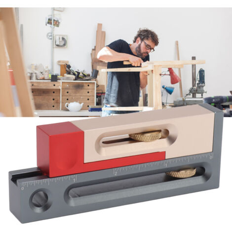 [Marque à Mesure pour Scies de Table] JF06 Block de Mesure Mobile pour Outillage Bois Mortaises et Tenons en Aluminium (1/5)