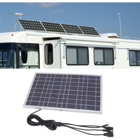 Panneau Solaire 8V 15W Haute Efficacité Monocristallin Portable Kit de Charge Batterie USB DC pour Voiture Camping (1/5)