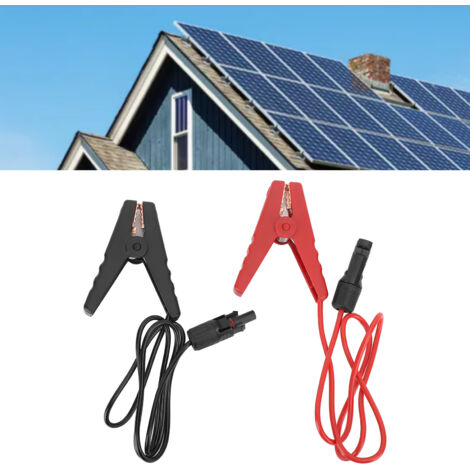 Clip de connexion batterie pour panneaux solaires Solar Charge - Câble d'extension avec clips 12AWG 2.5mm² ABS - 2 pièces pour véhicules et motos (1/5)
