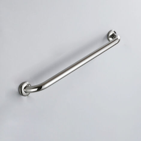 Barre de sécurité pour salle de bain - Fixation robuste en acier inoxydable anti-corrosion - Main courante pour WC et toilettes - 50cm - Conçu pour seniors et personnes handicapées