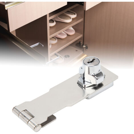 2PCS - Serrures à loquet avec clé, sécurité pour portes, armoires, boîtes à outils, conteneurs, bureaux - Stainless Steel 201, zinc alloy, 6.4cm/2.5in (1/5)