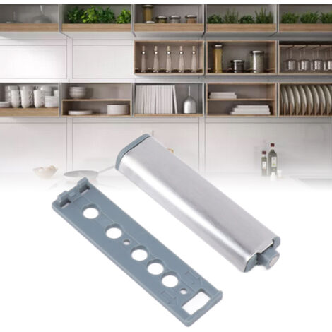 [Pressoir de porte] Serrure à pression sans poignée, kit 16 pièces en acier inoxydable pour cabinet/armoire/placard (1/5)
