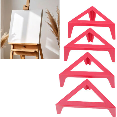 Socles pour Toiles - Support Stable ABS (8 Pièces) pour Artistes de Peinture Fluide et Dessin - Mini Socles Rouges pour Cadres de Peinture Fluide (1/5)