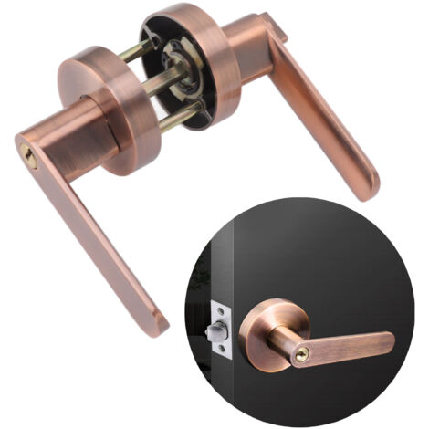 Passage Door Handle En Aluminium - Blocage Silencieux et Ergonomique pour Portes de Couloir (1/5)