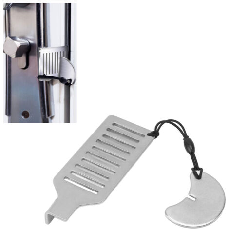 Cadenas de Voyage Portable [品牌] - Sécurité Accueil Renforcée pour Porte Hôtel Dormitory - Stainless Steel 50g (1/5)