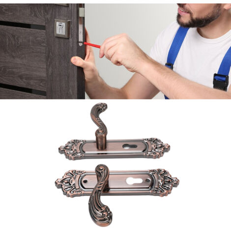 Poignée de Porte Entrée à Clavette avec Clés, Aluminium Allié Silencieux Style Européen pour Maison et Chambre (1/5)