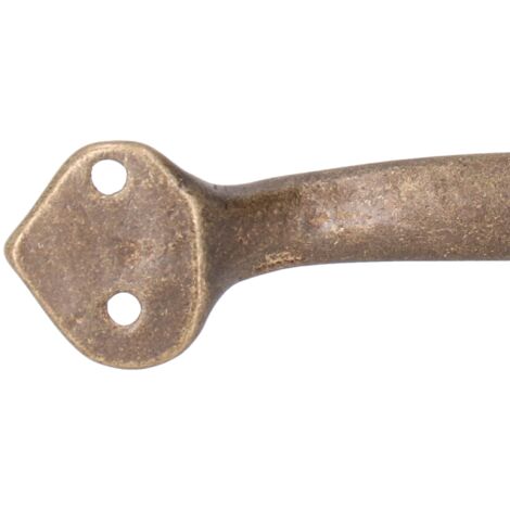 Poignée de Porte en Cuivre Antique (Bras en Arc) pour Armoire, Dressoir, Commode et Meubles - Accès Rustique et Intemporel - Lot de 1 Poignée avec 4 Vis de Fixation (1/5)