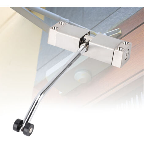 Fermeur de porte automatique professionnel à ressort 90° - Zinc alliage durable pour porte anti-feu et porte évasée 150 kg/90 cm (1x fermeur + rod + kit montage) (1/5)